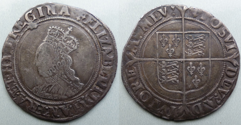 Elizabeth I second issue shilling Elizabeth I second issue shilling
